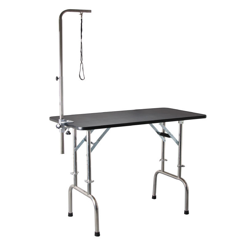 Height Adjustable Folding Grooming Table With Telescoping Legs